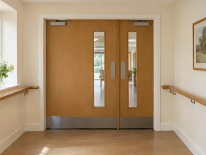 Double fire doors