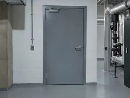 Steel fire doors